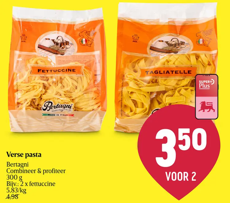 Promotie: Verse pasta