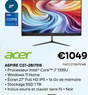 Offre: Aspire c27-2bi7516