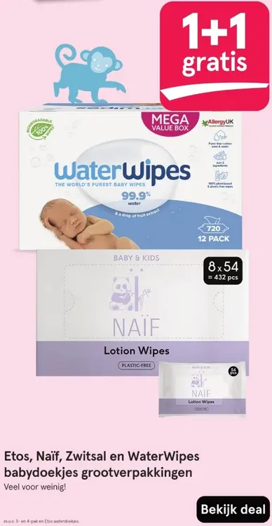 Aanbieding: Babydoekjes grootverpakkingen