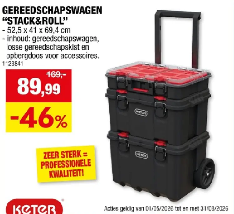 Promotie: Gereedschapswagen "stack&roll"