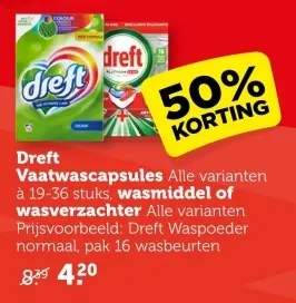 Aanbieding: Dreft Vaatwascapsules, wasmiddel of wasverzac