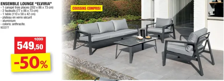 Offre: Ensemble lounge "elviria"