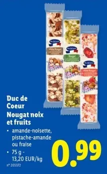Offre: Nougat noix et fruits