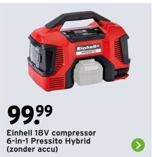 Aanbieding: 18V compressor 6-in-1 Pressito Hybrid