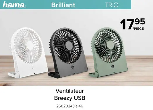 Offre: Ventilateur Breezy USB