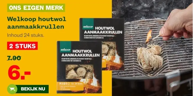 Aanbieding: Houtwol aanmaakkrullen