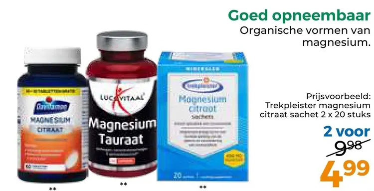 Aanbieding: Magnesium goed opneembaar