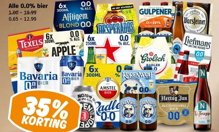 Aanbieding: Alle 0.0% bier