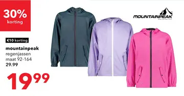 Aanbieding: mountainpeak regenjassen