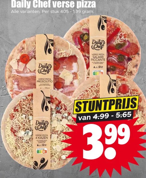 Aanbieding: verse pizza