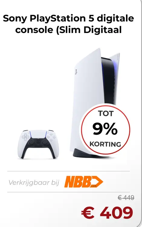 Aanbieding: PlayStation 5 digitale console (Slim Digitaal