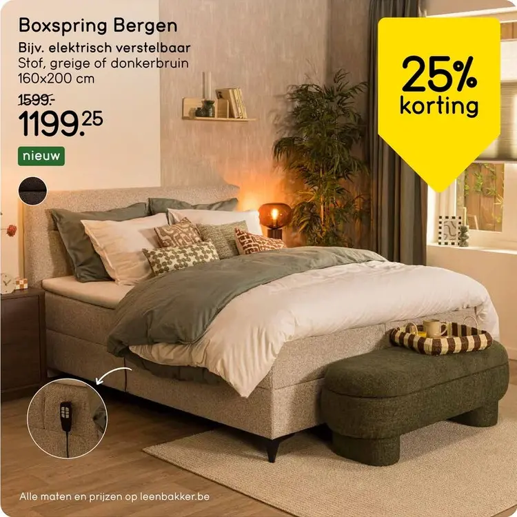Promotie: Boxspring Bergen