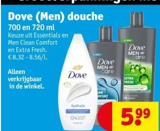 Promotie: Dove (Men) douche
