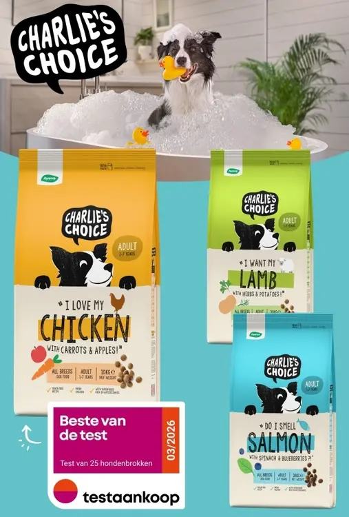 Promotie: Charlie's Choice Dog Food