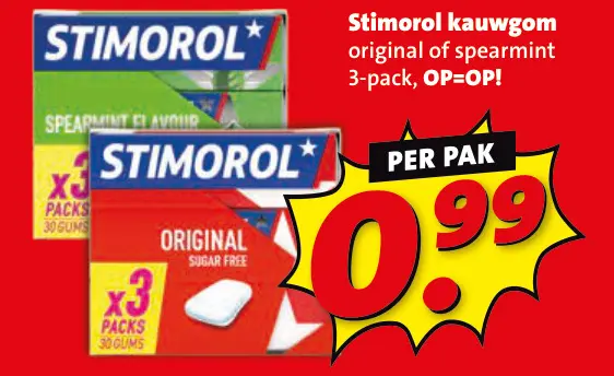Aanbieding: Stimorol kauwgom