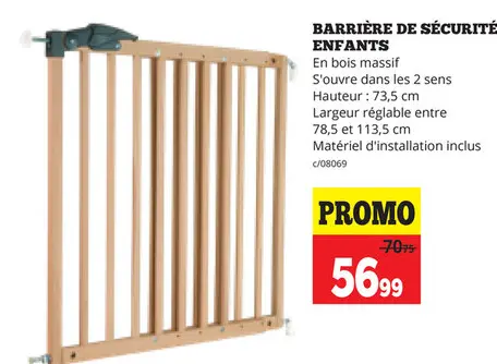Offre: Barrière de sécurité enfants