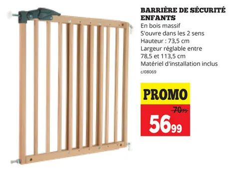 Offre: Barrière de sécurité enfants
