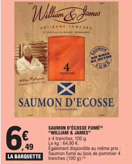 Offre: Saumon d'écosse fumé
