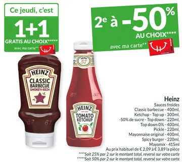 Offre: Sauces froides