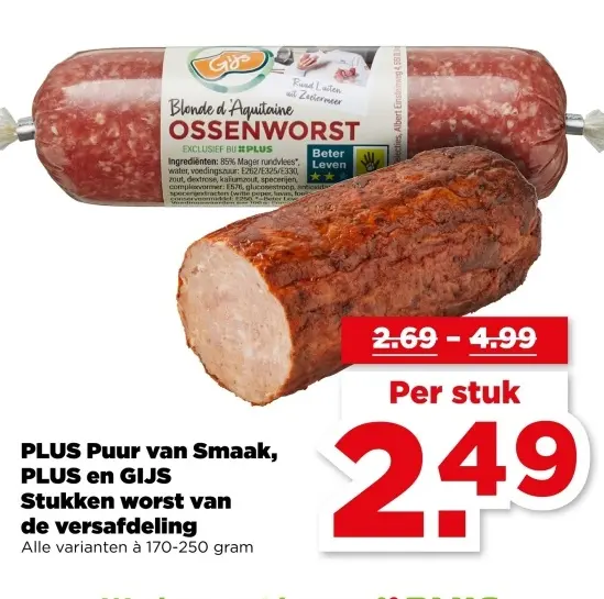 Aanbieding: Blonde d'Aquitaine Ossenworst