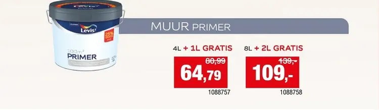 Promotie: Levis primer 5l wit