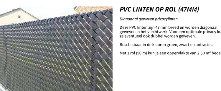 Promotie: Pvc linten op rol (47mm)