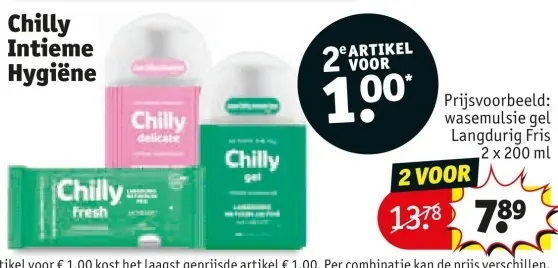 Aanbieding: Intieme Hygiëne wasemulsie gel Langdurig Fris
