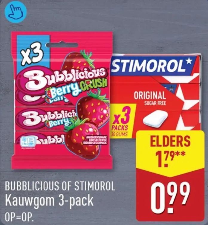 Aanbieding: Kauwgom 3-pack