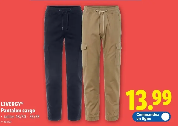 Offre: Pantalon cargo