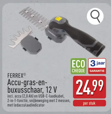 Promotie: Accu-gras-en-buxusschaar