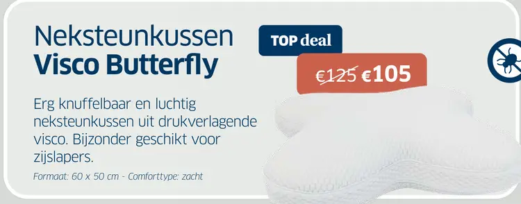 Promotie: Neksteunkussen Visco Butterfly