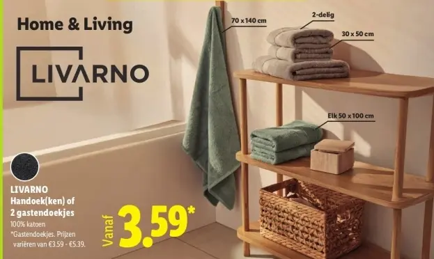 Aanbieding: Handoek(ken) of 2 gastendoekjes