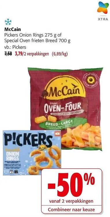 Promotie: Pickers Onion Rings of Special Oven frieten Breed