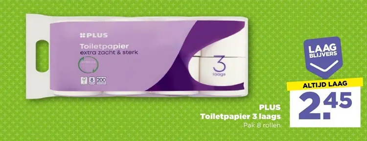 Aanbieding: PLUS Toiletpapier 3 laags