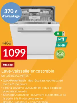 Offre: Lave-vaisselle encastrable