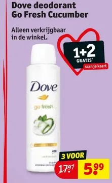 Aanbieding: Dove deodorant Go Fresh Cucumber