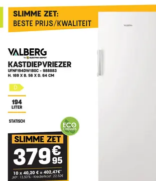 Aanbieding: Kastdiepvriezer