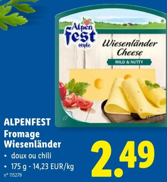 Offre: ALPENFEST Fromage Wiesenländer