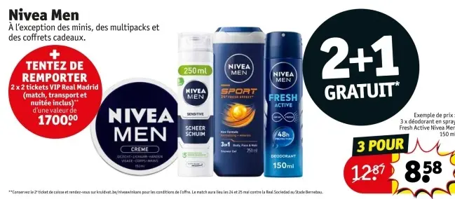 Offre: Nivea Men Fresh Active Deodorant Spray