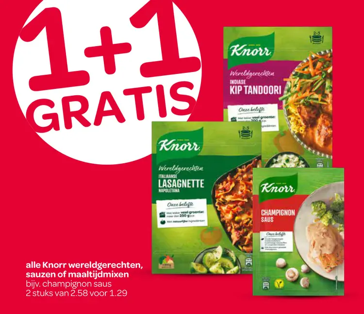 Aanbieding: Knorr wereldgerechten, sauzen of maaltijdmixen