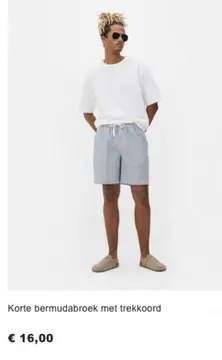 Aanbieding: Korte bermudabroek met trekkoord