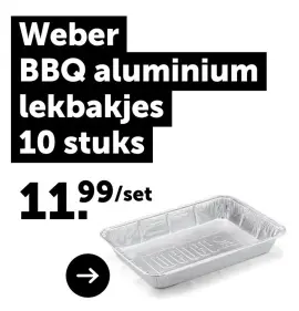 Promotie: BBQ aluminium lekbakjes