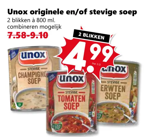 Aanbieding: originele en/of stevige soep