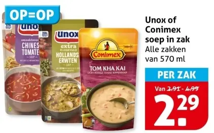 Aanbieding: Soep in zak