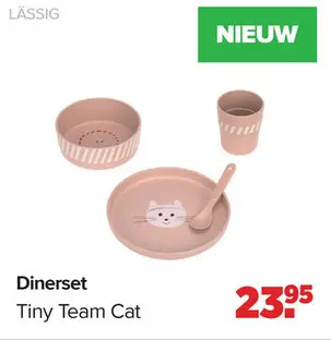 Aanbieding: Dinerset Tiny Team Cat