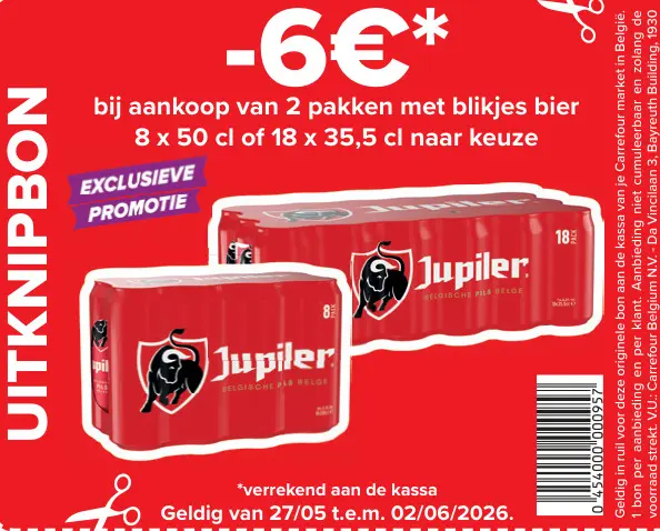 Promotie: Jupiler beer cans