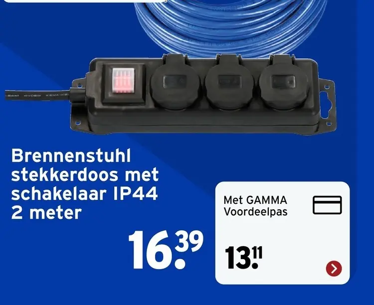 Aanbieding: Brennenstuhl stekkerdoos met schakelaar IP44 