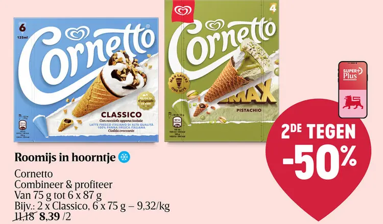 Promotie: Roomijs in hoorntje