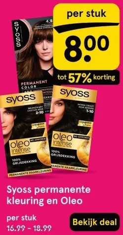 Aanbieding: Permanente kleuring en Oleo