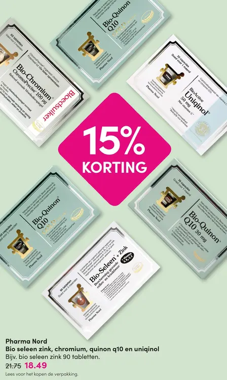 Aanbieding: Bio seleen zink, chromium, quinon q10 en uniq